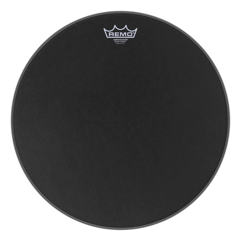 Remo 18" Ambassador Black Suede BA-0818-ES