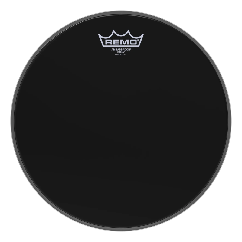 Remo 12" Ambassador Ebony ES-0012-00