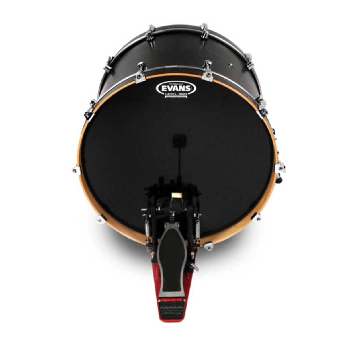 Evans 22" Hydraulic Bass Drum Head - Black 2-Ply With Oil Damping For Short Sustain