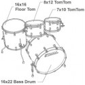 Tama MR42TZBNS-BWO Starclassic Maple Blue and White Oyster / Black Nickel Hardware