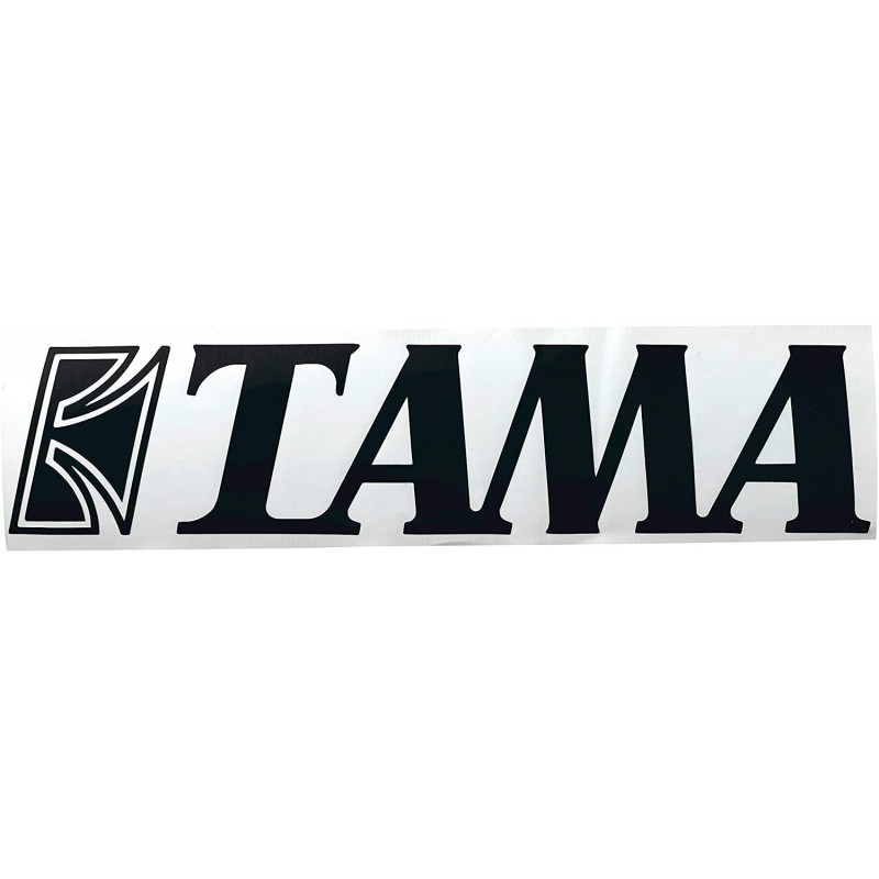 Tama TLS70-BK Adhesivo logo Tama (35mm x 150mm) Negro