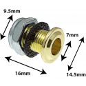 Sparedrum AVH8BR  Agujero Descompresión Dorado Die Cast 16mm