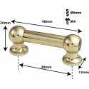 Sparedrum TL12D38-BR Bellota Tubo Dorado Doble