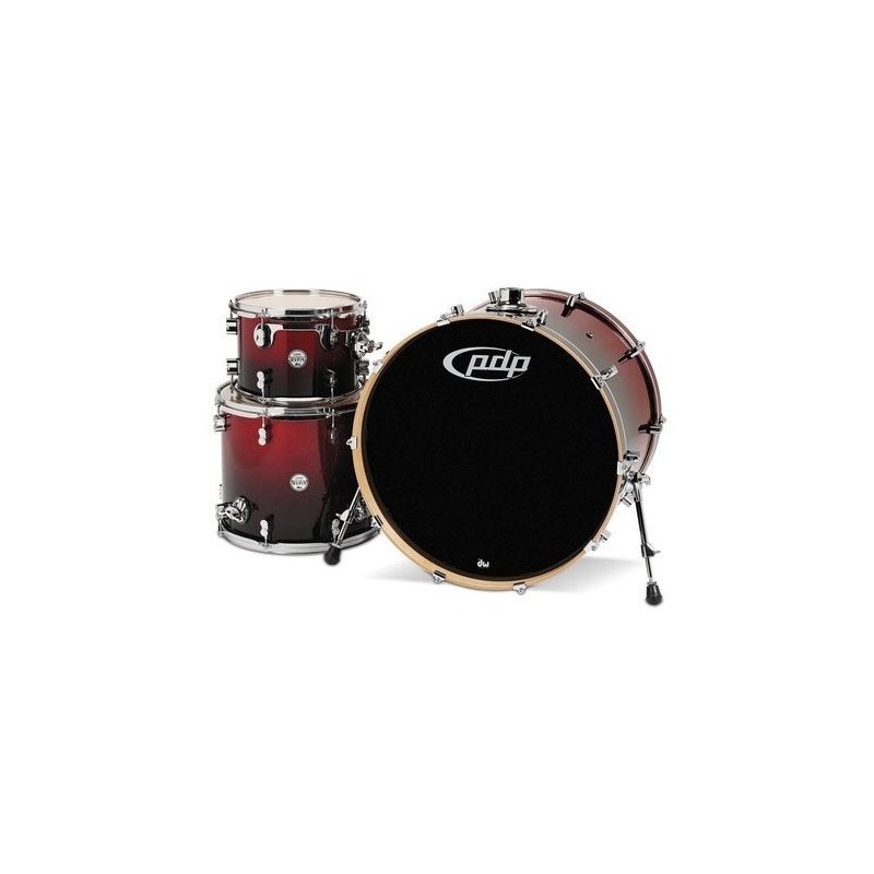 PDP by DW Concept Maple Rock Red to Black Sparkle