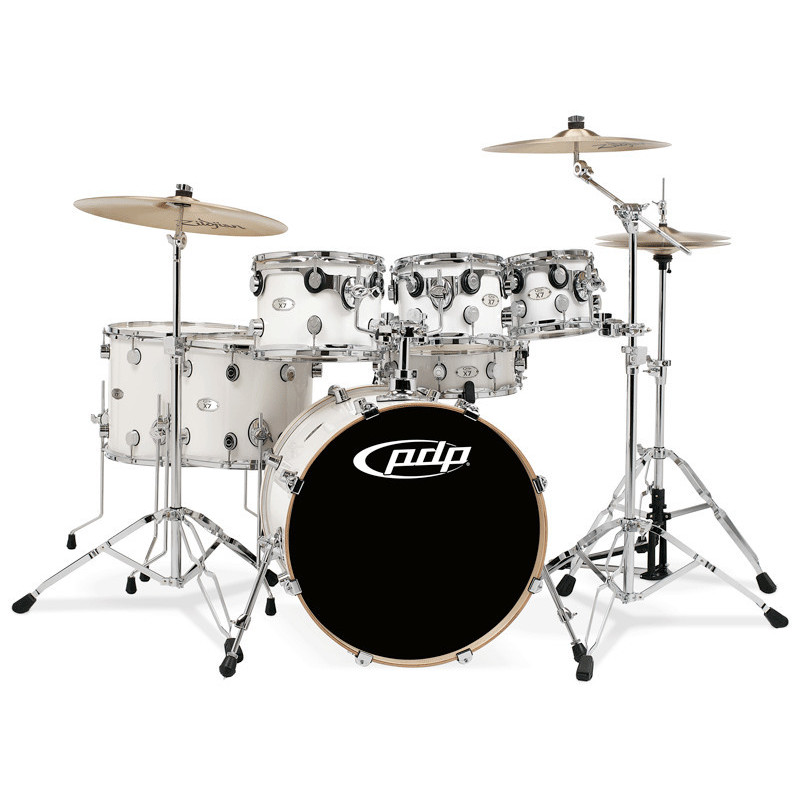 PDP by DW Concept Maple CM7 Pearlescent White + Set Herrajes