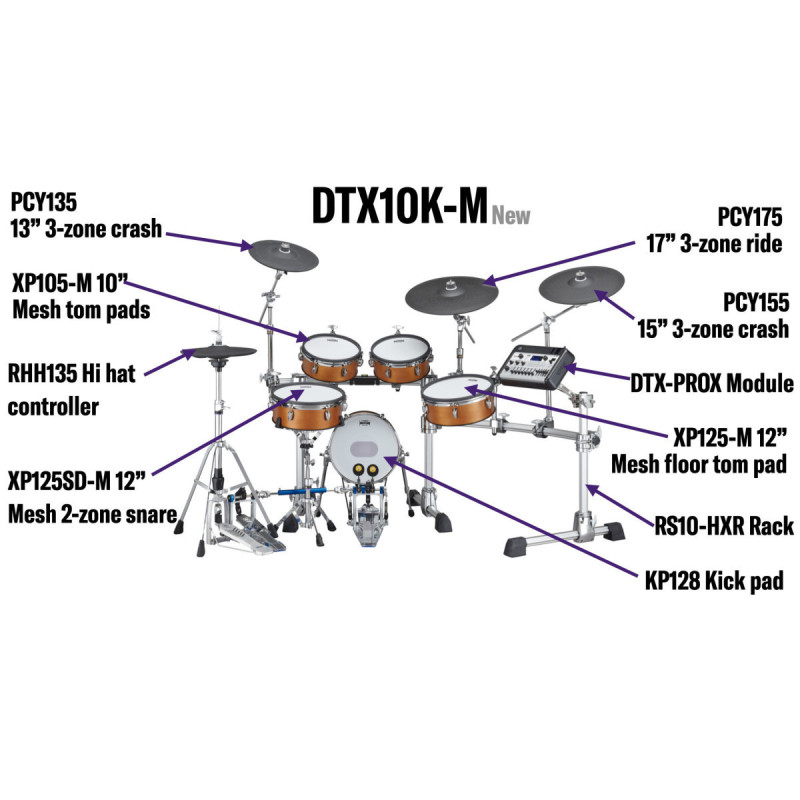 Yamaha DTX10K-M Batería Electrónica Black Forest