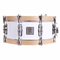 NP Tambor Sayón Pasión del Sur Forrado Cromo 35x14 cm. Blanco