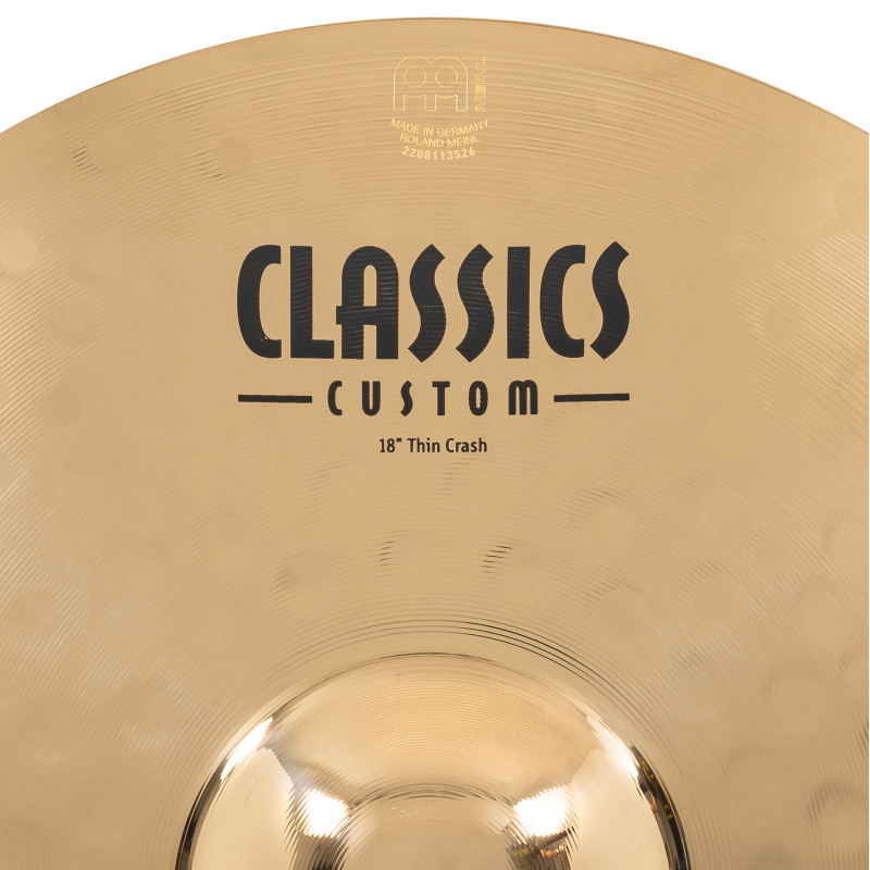 Meinl Crash 18" Classics Custom Brillant Thin CC18TC-B