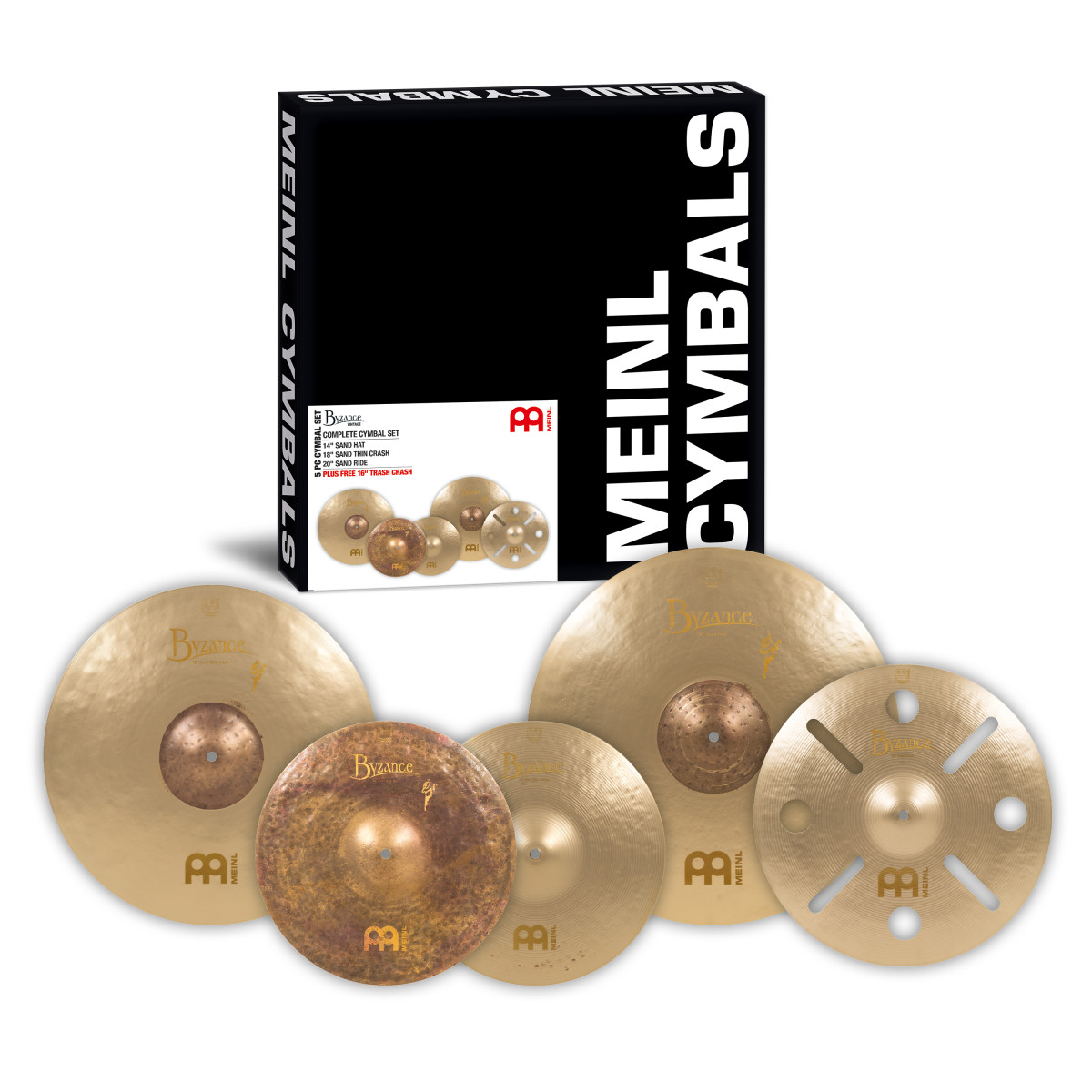Meinl Set Cymbals Byzance Vintage Sand Set Benny Greb +Crash 16