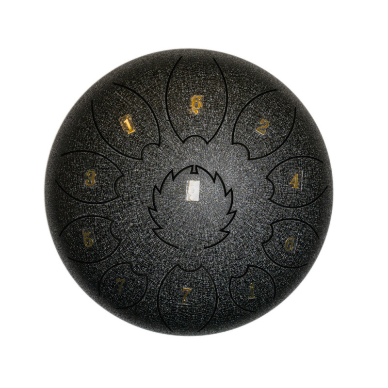 F-Zone STD811N Steel Tongue Drum 11 Notes Marbled Black