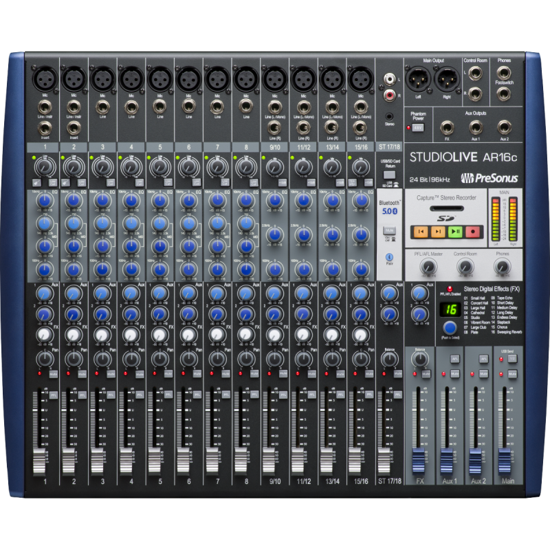 Presonus StudioLive AR16c Analog Mixer Blue