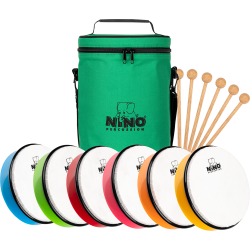 Nino NINOSET45 8" Hand Drum Set For 6 Kids