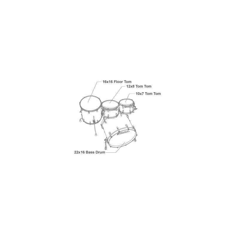 Tama Star Maple Standard Ocean Blue Curly Maple TM42RZSS-ROLC