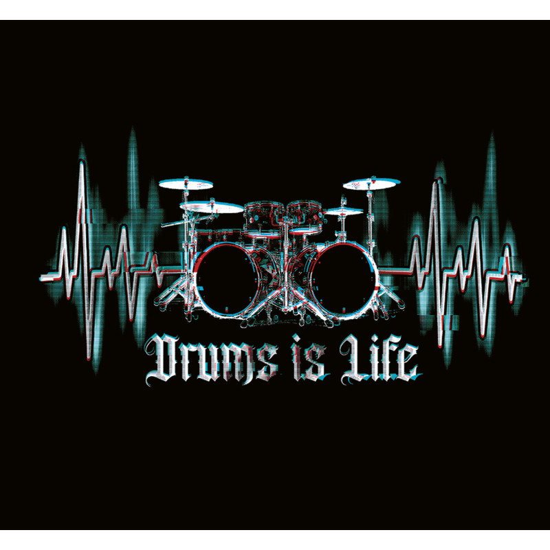 Vic Drums T-Shirt  Drummer Beat Mujer Manga corta L