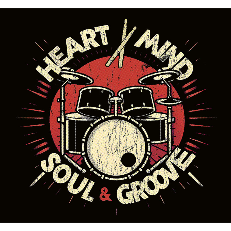 Vic Drums T-Shirt Drummer Soul Hombre Manga Corta XXXL