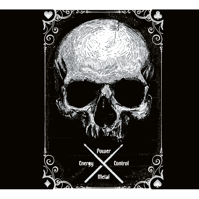Vic Drums T-Shirt Drummer Skull Hombre Manga corta XXL