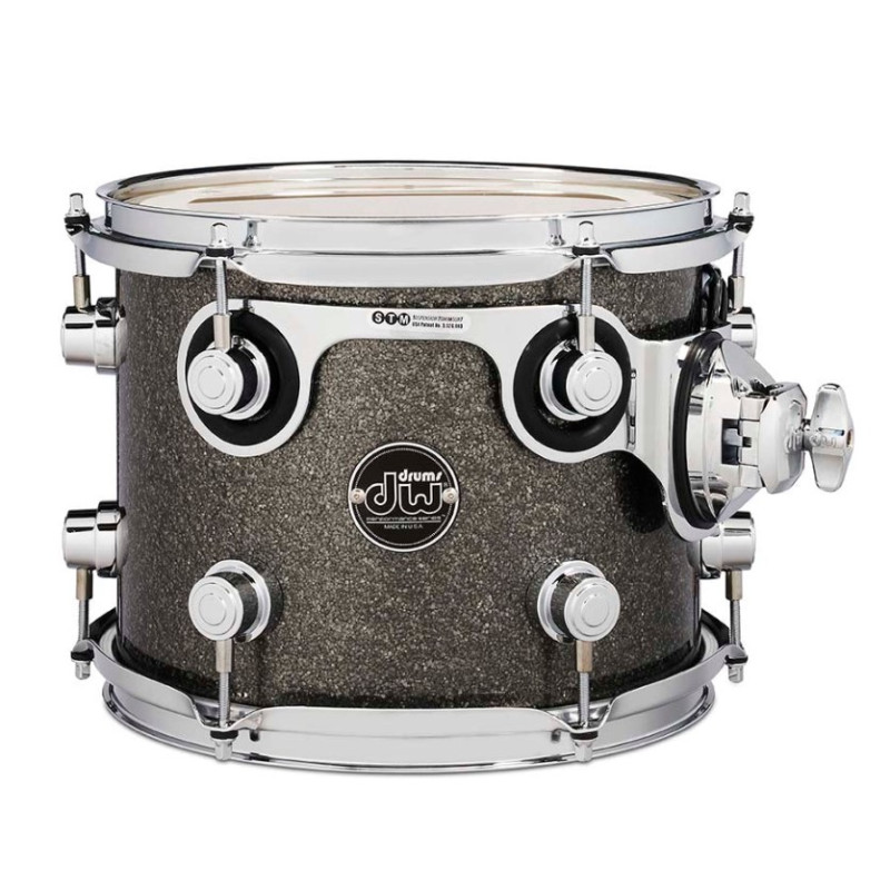 DW Performance Tom 10x08" Pewter Sparkle