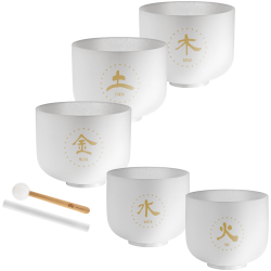 Meinl Sonic Energy TCMCSBSET5 5-piece Crystal Singing Bowl Elements Set