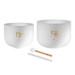 Meinl Sonic Energy TCMCSBSET2 2-piece Crystal Singing Bowl Yin & Yang Set