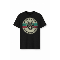 Vic Drums T-Shirt Don't Stop the Groove Hombre Manga corta XXL
