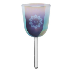 Meinl Sonic Energy ECSB432LF Crystal Singing Bowl Slate Blue Lotus Flower 5.5"