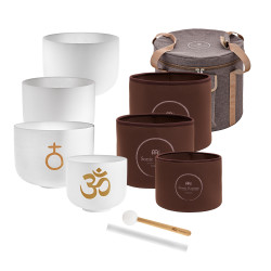 Meinl Sonic Energy CSBSETOM4 Set Crystal Singing Bowls Om