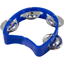 Ritmo D001-3 Pandereta Media Luna Infantil Azul