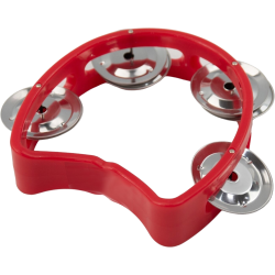 Ritmo D001-1 Pandereta Media Luna Infantil Roja